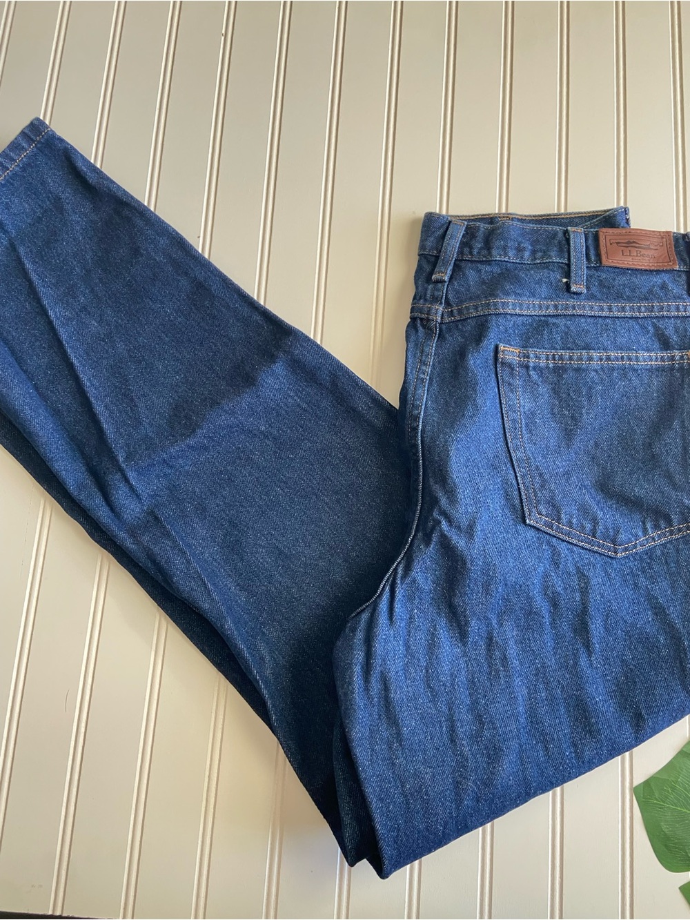 LL Bean Thick Cotton Straight Jeans 35x32